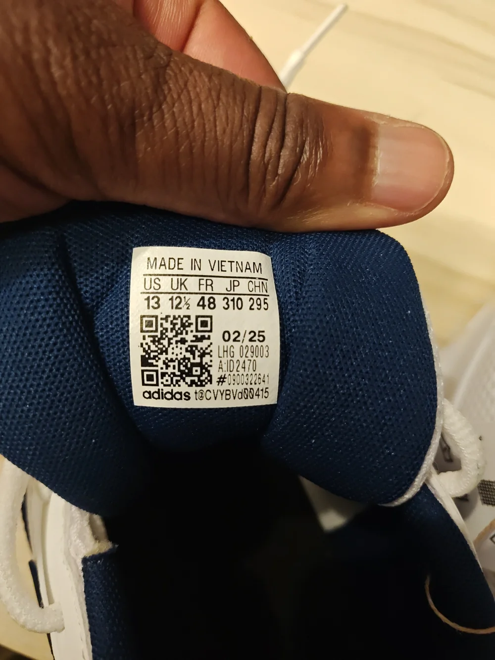adidas White and Navy Low-Top Mesh Sneakers 13